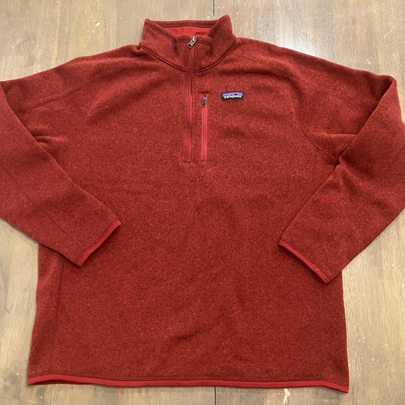 Patagonia Better Sweater 1/4 Zip Fleece Pullover Red Mens Size XL Outdoor - Picture 4 of 8